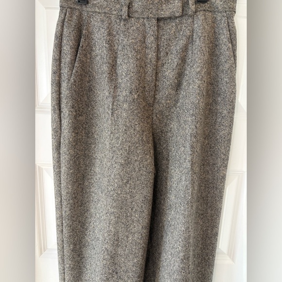 Saks 5th Avenue Wool Cashmere Pants straight leg Women's 2 Gray tailored refined - Picture 5 of 13